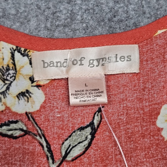 Band of Gypsies NWOT Women's Navy Floral Spaghetti Straps Jumpsuit Size Small - Picture 2 of 9